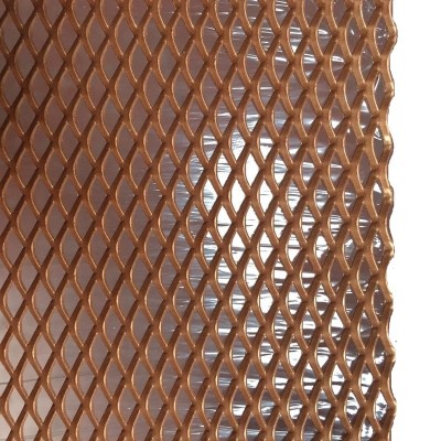 Spray Coating Frame Aluminum Expanded Mesh For Buildings Facade