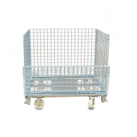 2018 New Wire Cages Mobile Storage Mesh Cage With Wheels